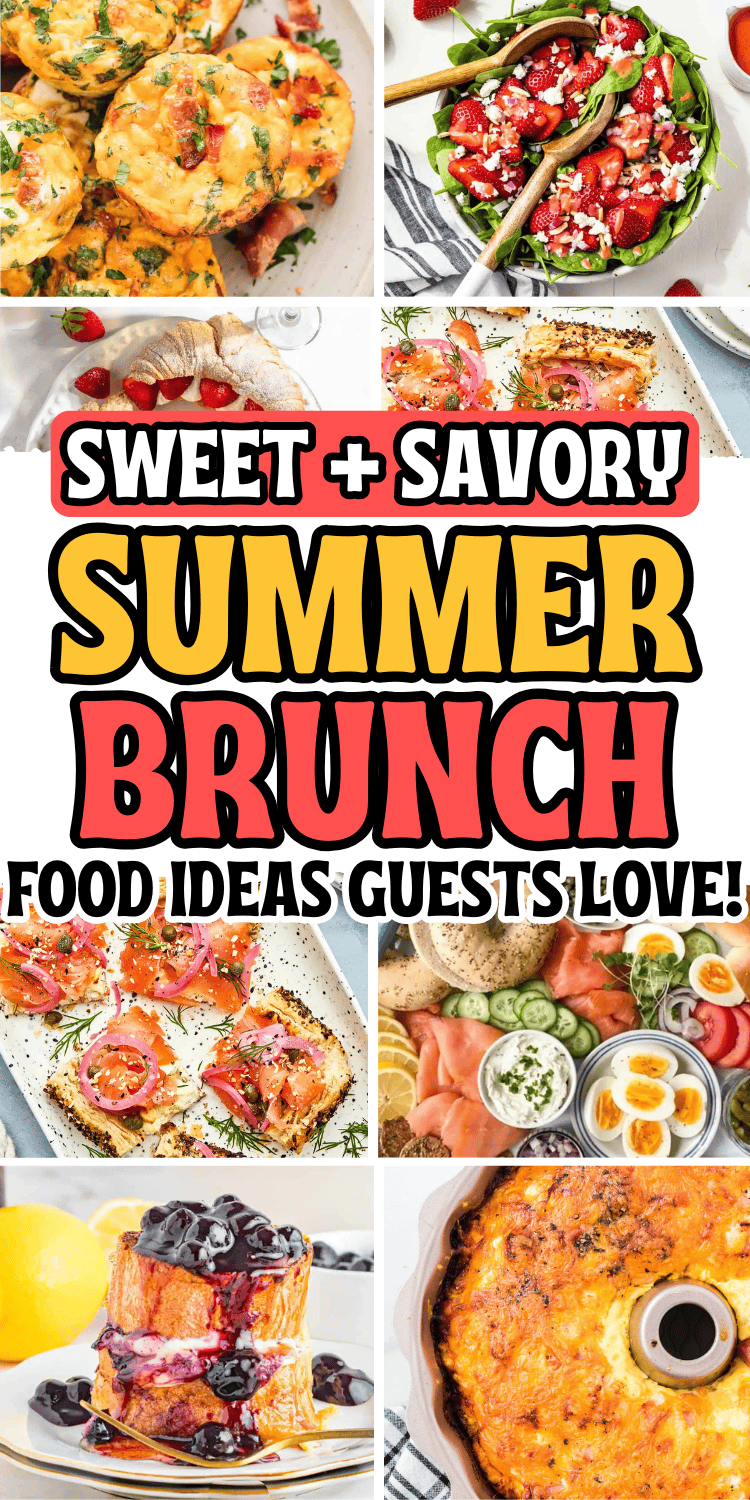 Fun summer brunch recipes! Delicious summer breakfast ideas and easy brunch foods for the best summer brunch spread. Summer brunch buffet, brunch potluck ideas, summer party food, summer appetizers, luncheon menu, spring brunch ideas, summer brunch food ideas party, picnic brunch Ideas, summer brunch ideas, outdoor brunch recipes, summer food, birthday brunch food, garden party food ideas, brunch party ideas, brunch picnic recipes, brunch spread ideas, grill brunch ideas, brunch lunch recipes, yummy brunch recipes, baby shower brunch food, breakfast get together ideas, summer sunday brunch ideas, summer brunch menu ideas for a crowd, breakfast grazing table, brunch ideas for potluck, easy fancy brunch ideas, brunch banquet ideas, small brunch menu ideas, ladies brunch recipes, brunch salad