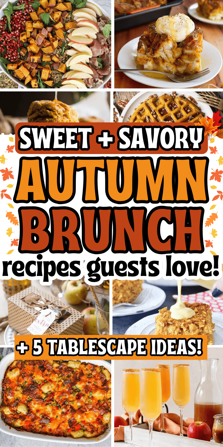 Easy fall brunch recipes for a crowd! These cozy fall brunch food ideas include sweet and savory autumn breakfast recipes and fall brunch menu ideas. Autumn brunch ideas, fall recipes for brunch, apple breakfast recipes, fall party food, fall potluck ideas for work, fall recipes breakfast, fall charcuterie board ideas, fall brunch drinks, fall grazing table ideas, savory fall breakfast, pumpkin breakfast recipes, sunday brunch ideas, ladies fall brunch ideas, fall brunch birthday party ideas, fall brunch ideas food, fall-theme breakfast buffet, thanksgiving brunch recipes, fall luncheon menu ideas ladies, fall breakfast recipes, brunch potluck ideas, easy autumn brunch recipes, fall brunch food ideas, fall brunch party, fall themed brunch, fall brunch aesthetic.