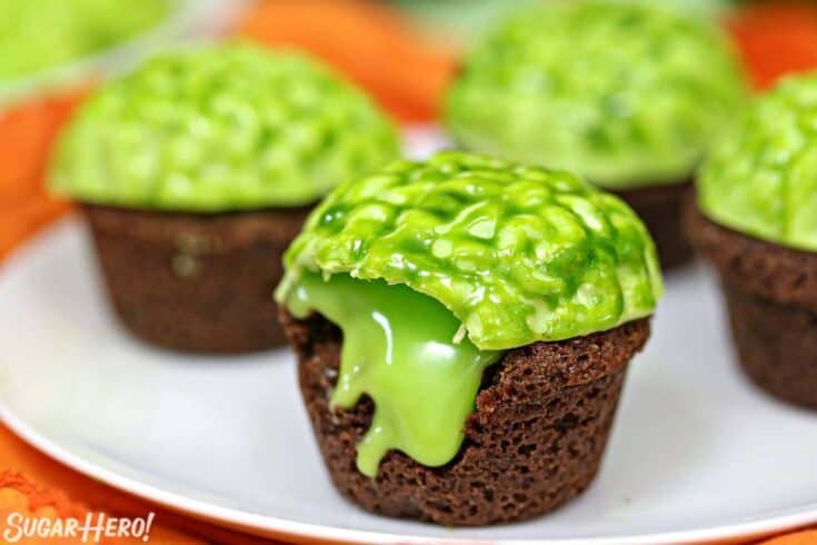 Image for Zombie Brain Brownie Bites
