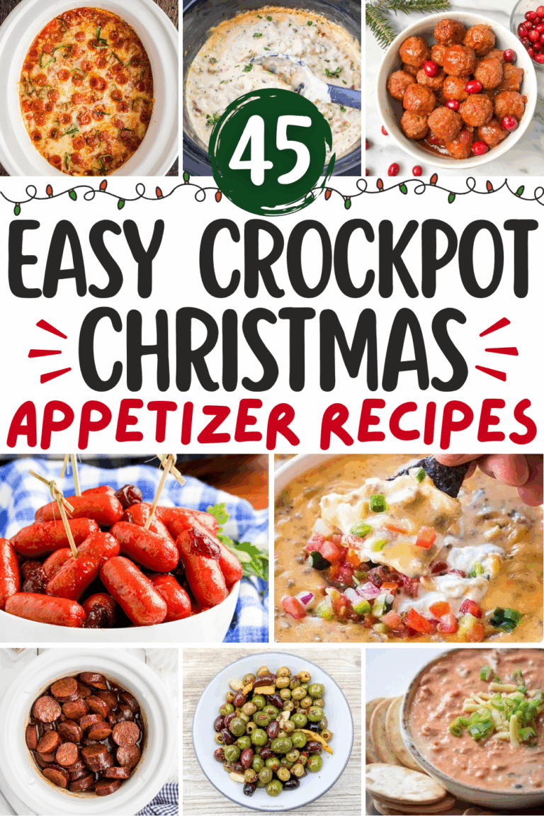 45 Easy Crockpot Christmas Appetizers for a Holiday Party or Potluck