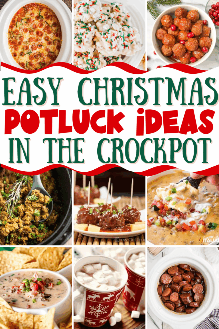 55 Christmas Crockpot Potluck Recipes for Easy Holiday Party Food