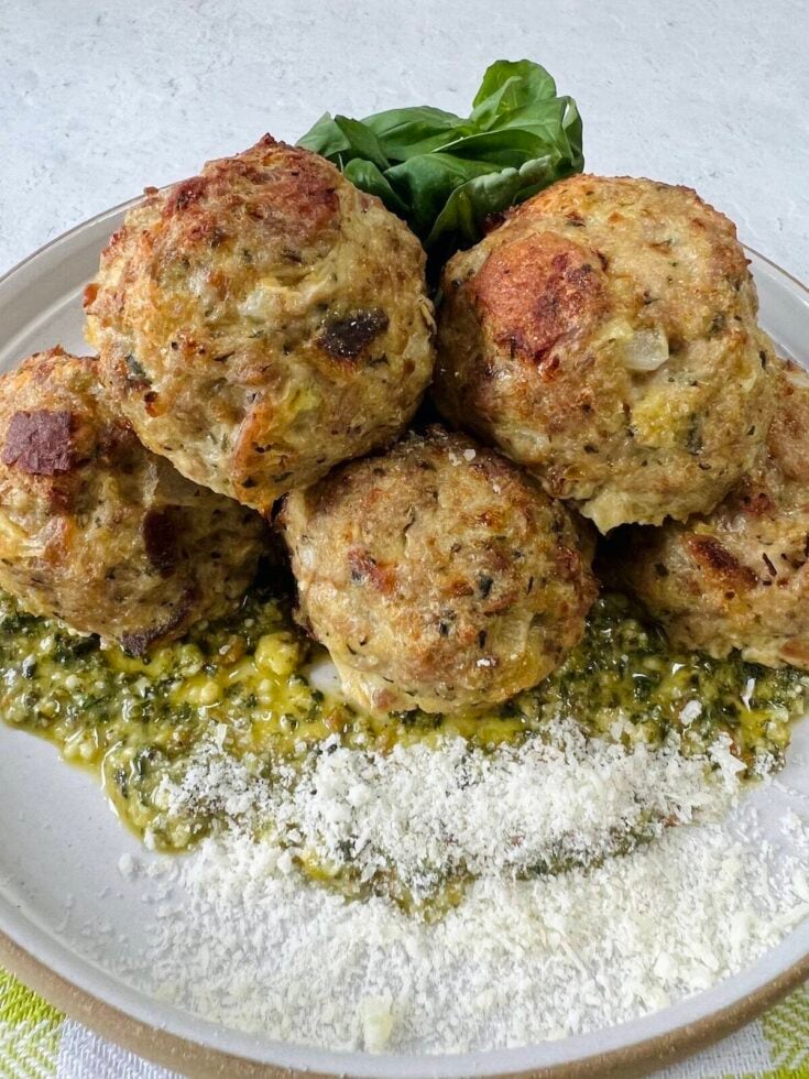 Image for Baked Turkey Meatballs with Pesto