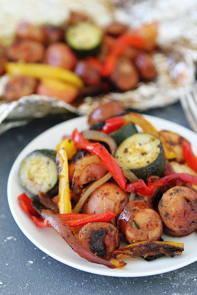 Image for Grilled Sausage and Vegetable Foil Packets