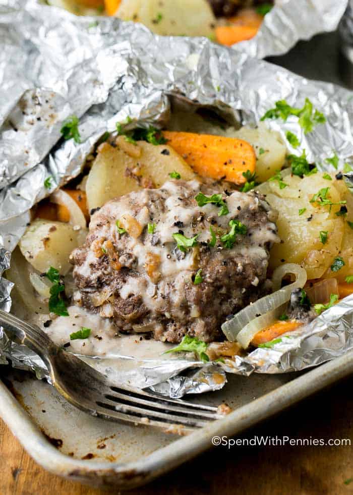 Image for Hobo Dinner Foil Packets (Hamburger & Potato)