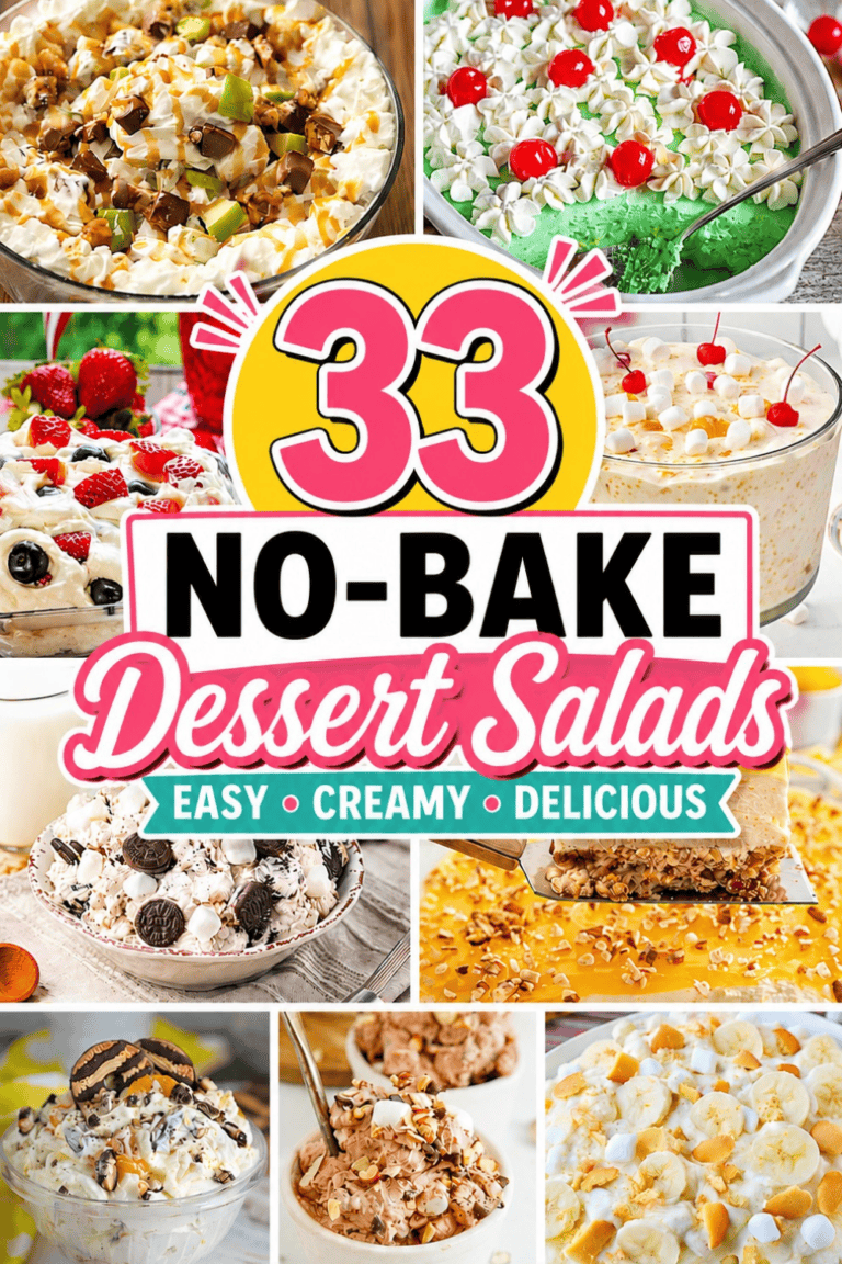 33 Easy No-Bake Dessert Salad Recipes for Potlucks & Parties