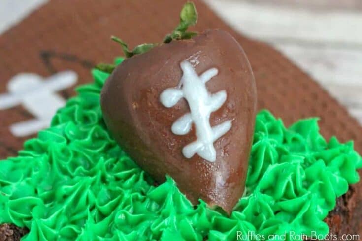 Image for Fudgy Football Brownies with Chocolate Covered Strawberry
