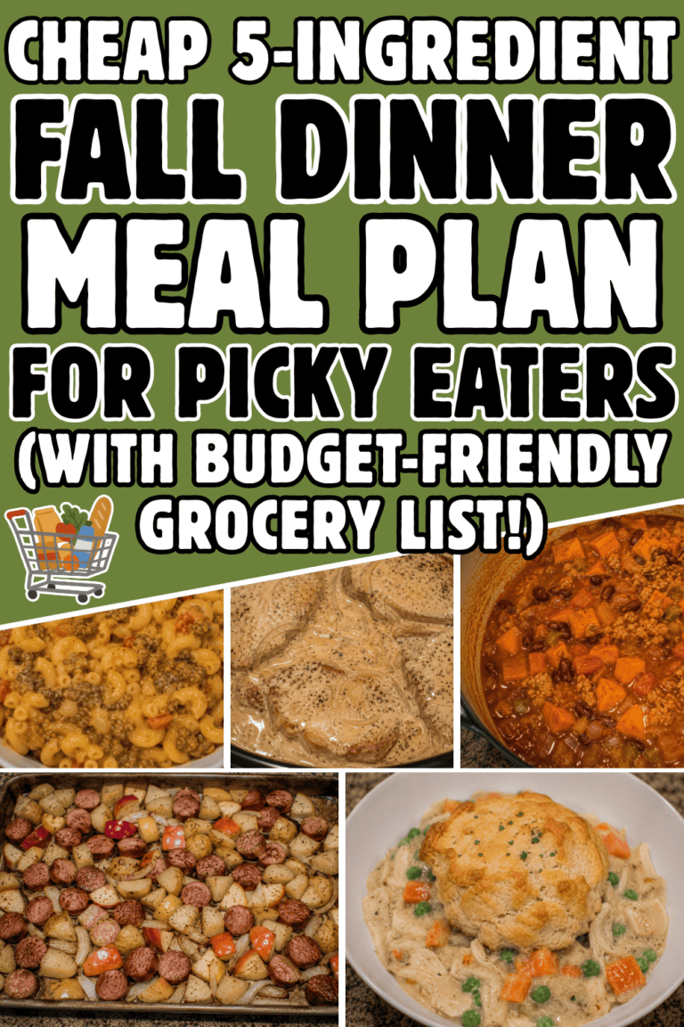 2 Week Fall Family Dinner Meal Plan (5 ingredient or less recipes!)